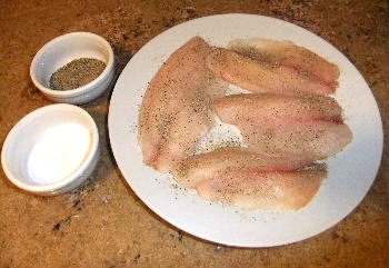 Photo of pan-fried tilapia as it cooks / www.super-seafood-recipes.com