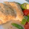 Baked cod and vegetables with lemon butter garlic sauce