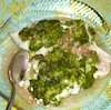 Photo of roasted cod recipe with delicious hazelnut cilantro pesto
